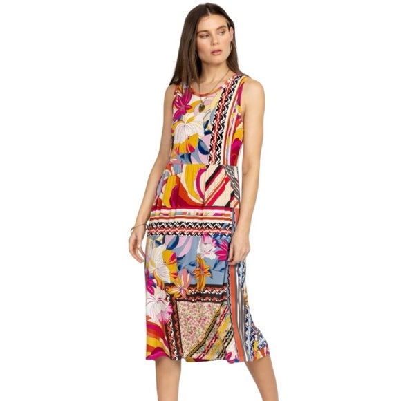 Johnny Was Rachel May Easy Fit Jersey Knit Colorful Tank Dress Women’s Small - Picture 1 of 14